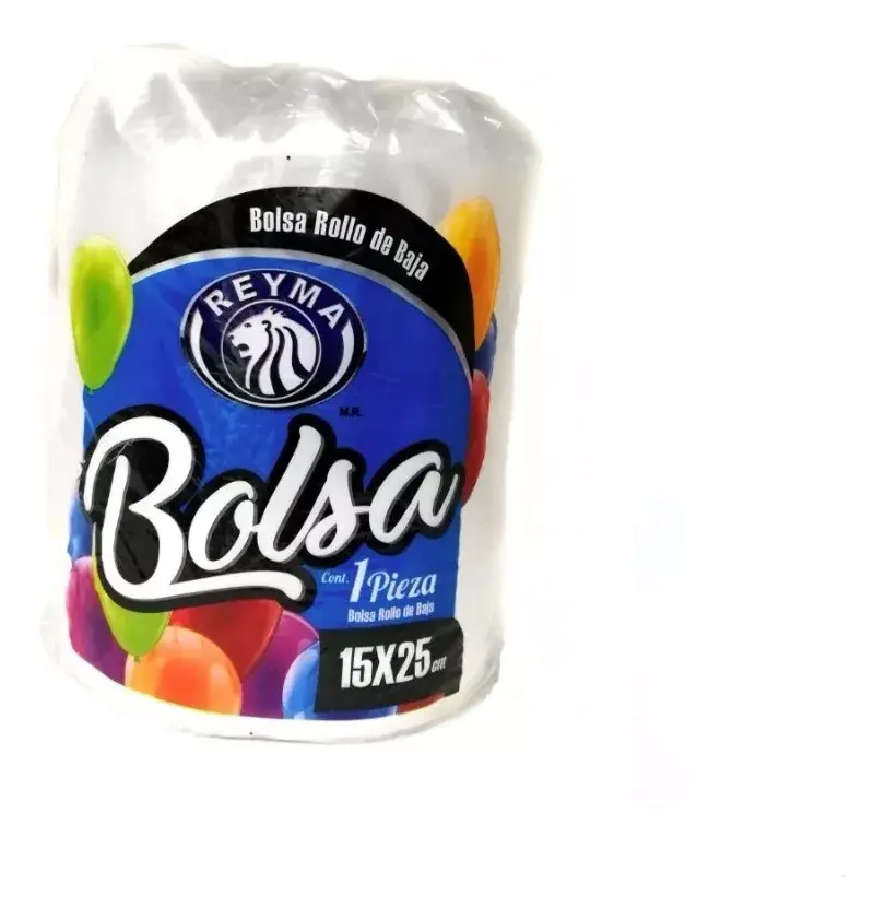 BOLSA EN ROLLO NATURAL B.D. 15X25 CAL. 100