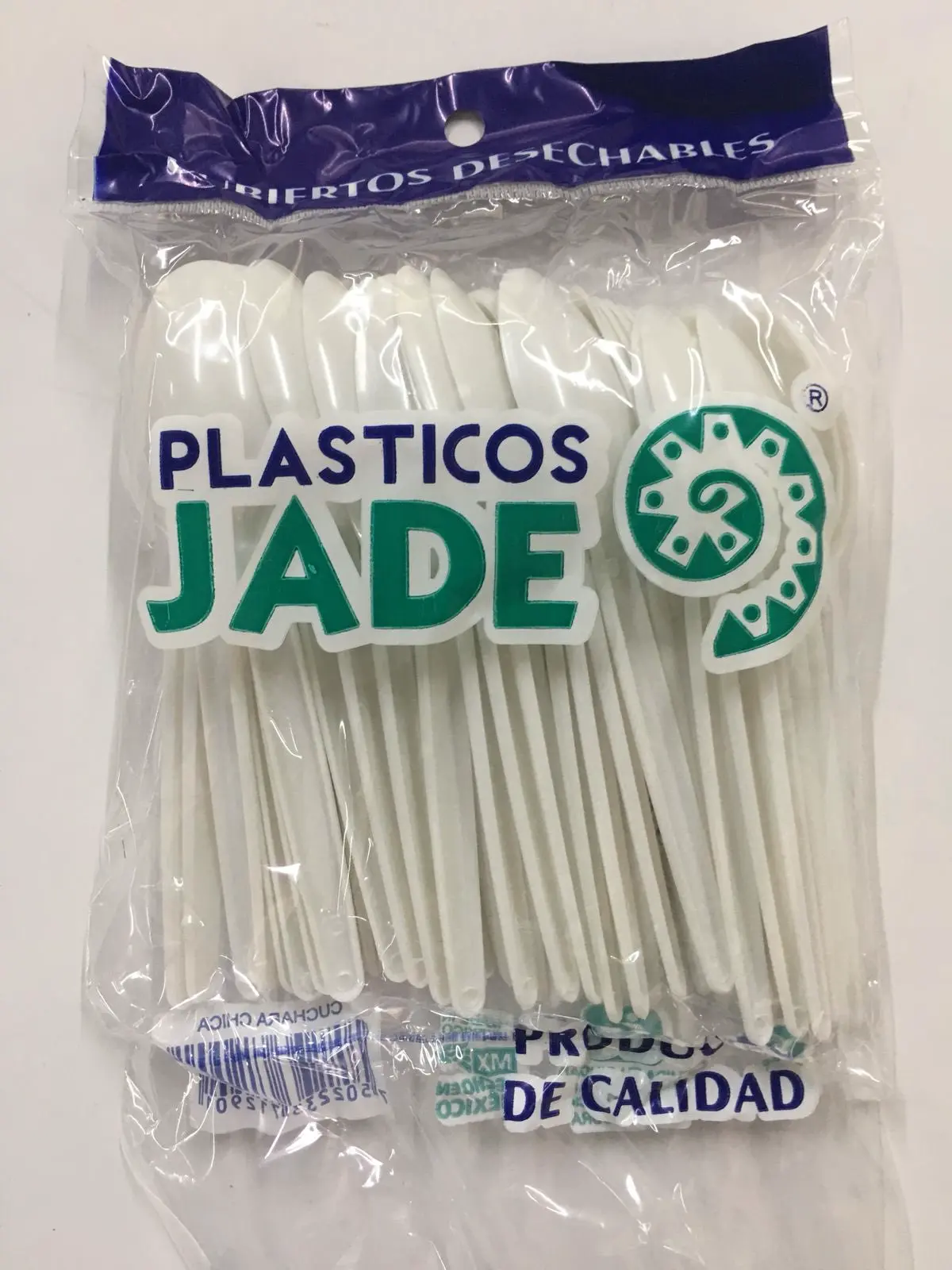 CUCHARA MEDIANA BLANCA BIO-JADE 40/25 PZAS