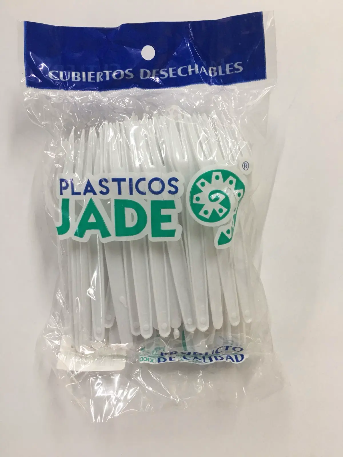 TENEDOR MEDIANO BLANCO BIO-JADE 40/25 PZAS