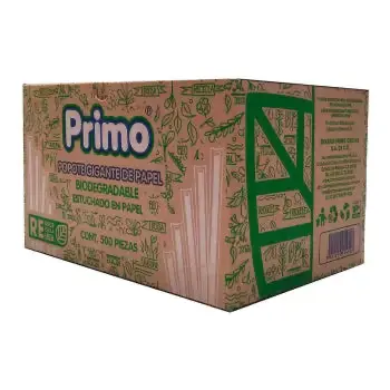 POPOTE BIODEGRADABLE PRIMO 21 CMS 500 PZAS