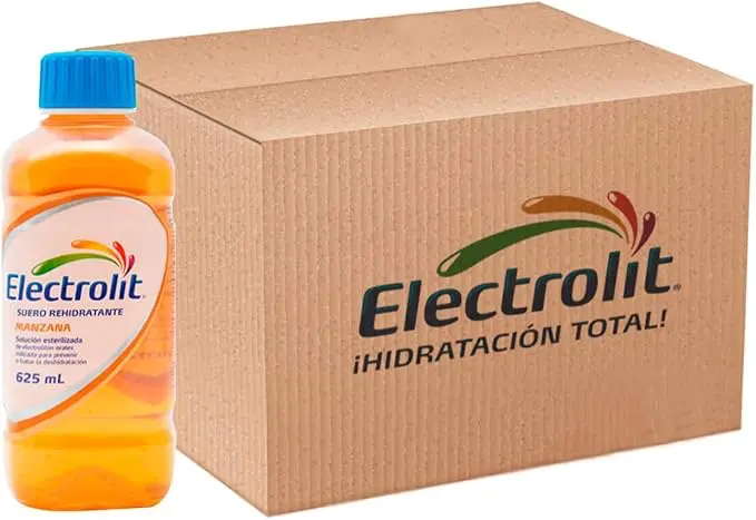 SUERO HIDRATANTE ELECTROLIT SABOR MANZANA C/12/625 ML