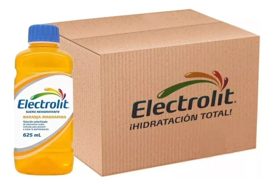 SUERO HIDRATANTE ELECTROLIT SABOR NARAN/MAND C/12/625 ML