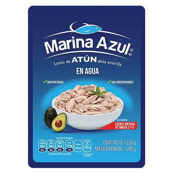 ATUN EN AGUA MARINA AZUL BOLSA 1.220 KLS