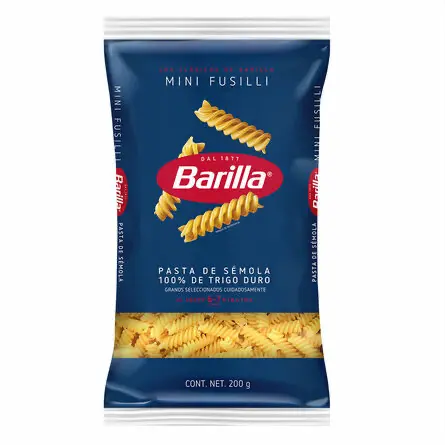 PASTA BARILLA MINI FUSILLI 40/200 GRS