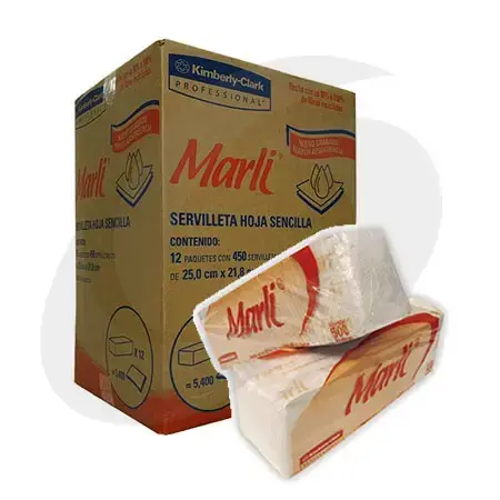 SERVILLETA TRADICIONAL MARLI BLANCA 12/450 PZAS