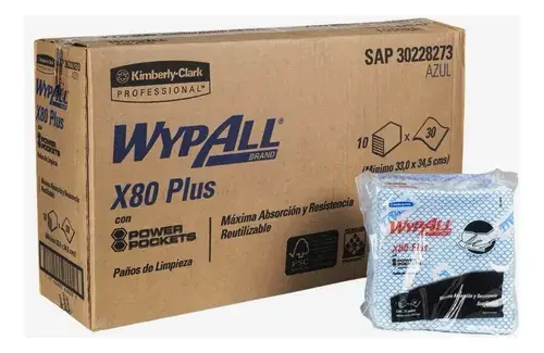 WYPALL X80 PLUS FOOD SERVICE AZUL10/30 PZS