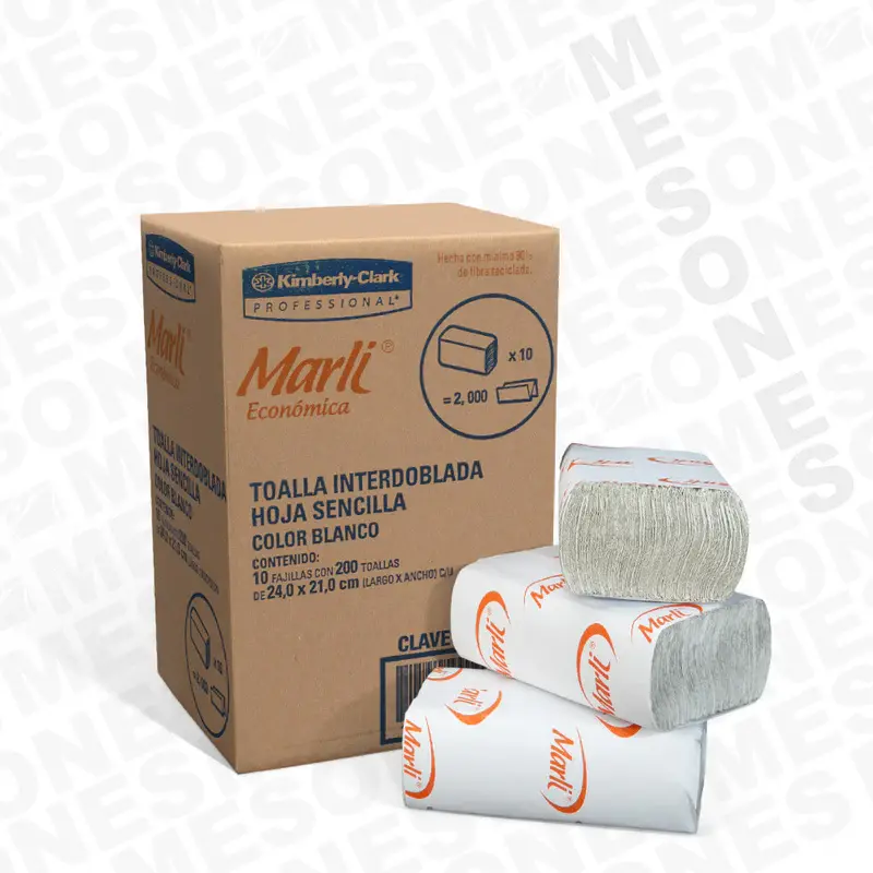 TOALLA MANOS INTERDOBLADA MARLI ECONOMICA 10/200 HJS