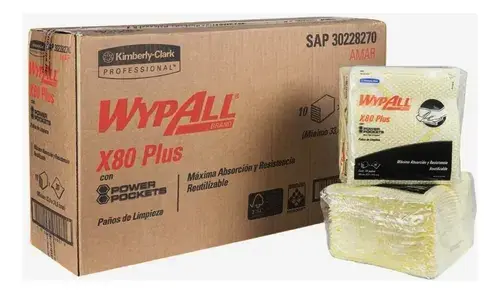 WYPALL X80 PLUS FOOD SERVICE AMARILLA 10/30 PZS