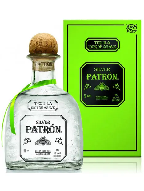 PATRON SILVER TEQUILA 750 MLS MX 40° NR SP S