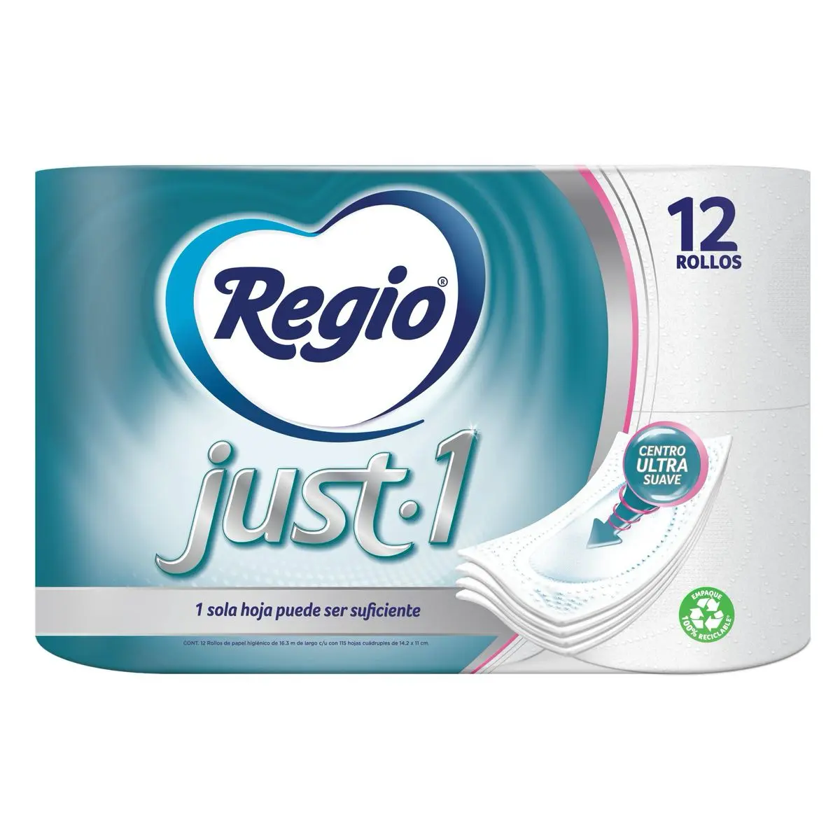 PAPEL HIGIENICO REGIO JUST. 1 C/12 ROLLOS