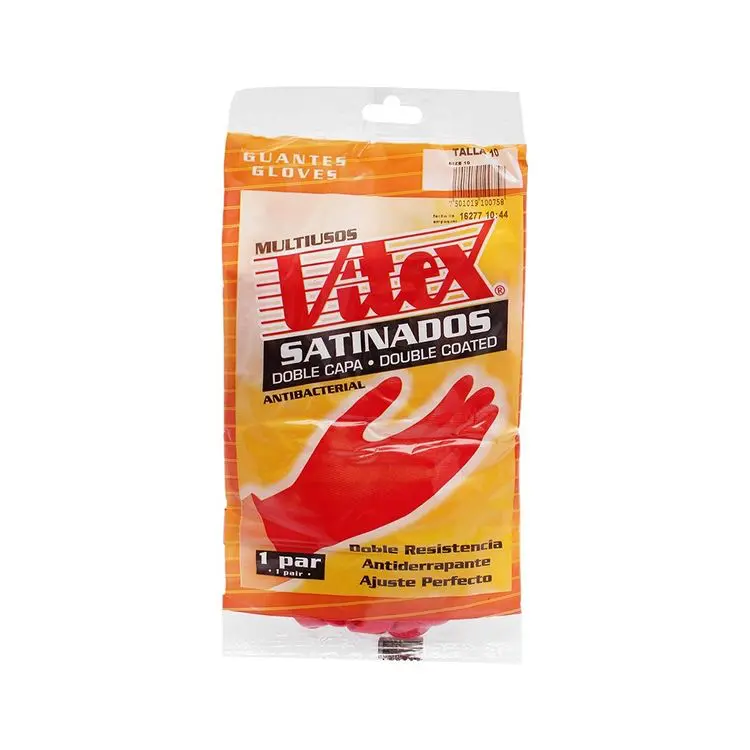 GUANTES CLASICO VITEX ROJO #10 C/2 PZAS