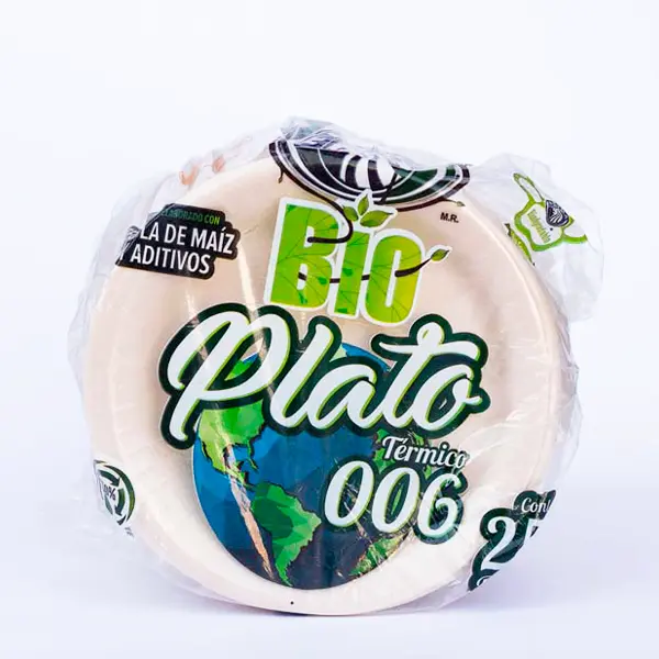 PLATO TERMICO BIODEGRADABLE 006 REYMA0/25 PZAS