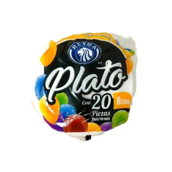 PLATO TERMICO LISO # 8 REYMA 20/25 PZAS