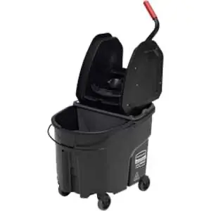 CUBETA EXPRIMIDORA WAVE BREAK PRENSA P/ABAJO NEGRO 33 LTS