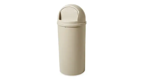 CONTENEDOR BASURA RUBBERMAID MARSHAL BEIGE 15 GAL