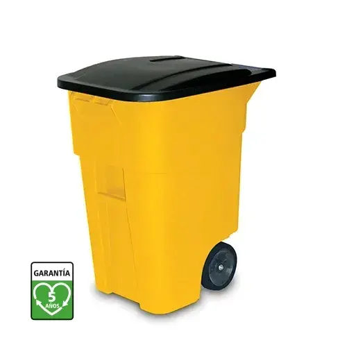 CONTENEDOR BASURA VERDE C/RUEDAS/TAPA BRUTE 50G/189 LTS