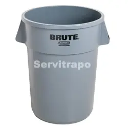 CONTENEDOR REDONDO BRUTE S/TAPA GRIS 55 GAL. (208 LTS)